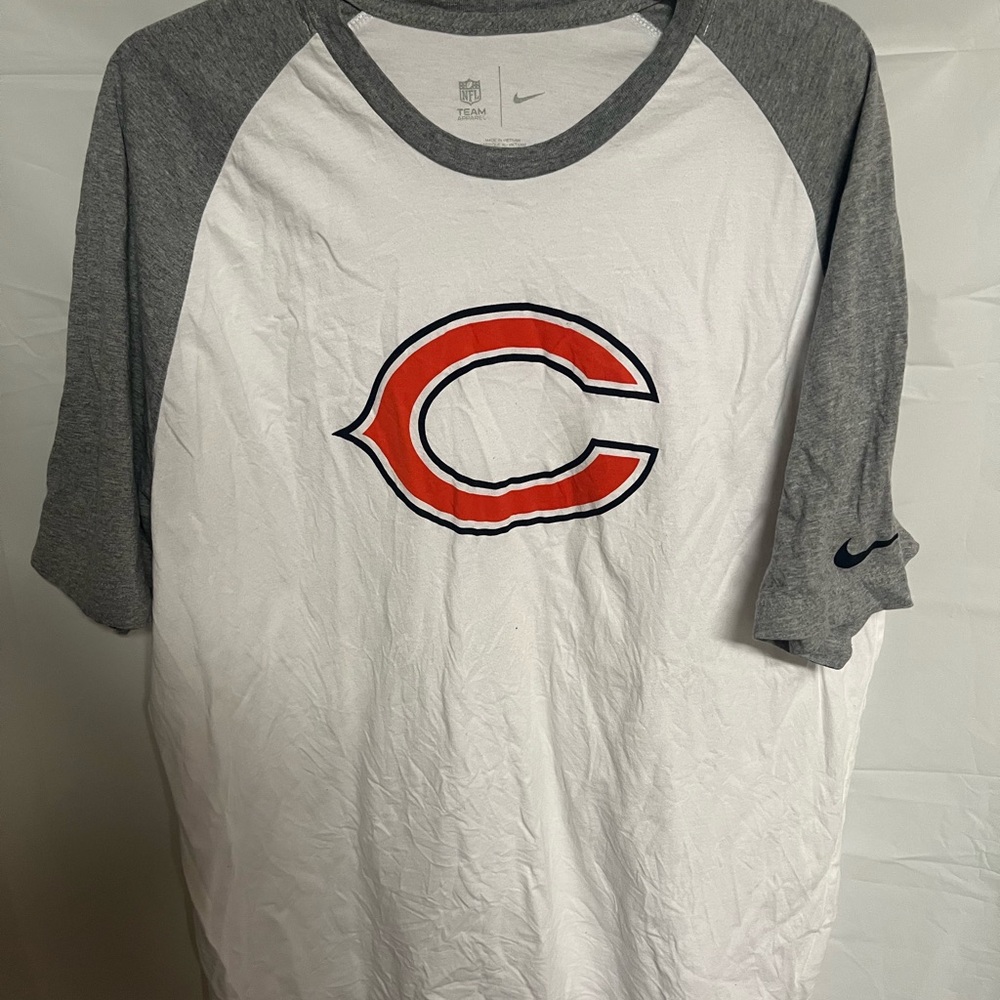 NFL Team apparel Nike Gray and White short Sleeve Tee